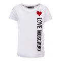 Womens Optical White Vertical Logo S/s T Shirt 53137 by Love Moschino from Hurleys