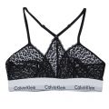 Womens Black Animal Lace Bralette 20470 by Calvin Klein from Hurleys