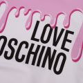 Womens White/Pink Drip Logo Sweat Top 57953 by Love Moschino from Hurleys