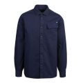 Mens Dress Blue Garment Dyed Overshirt 88129 by Barbour International from Hurleys