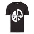 Mens Black Half Peace Logo Slim Fit S/s T Shirt 47856 by Love Moschino from Hurleys