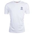 Mens White Small Logo S/s Tee Shirt 7832 by Franklin + Marshall from Hurleys