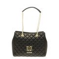 Womens Black Quilted Large Shoulder 26945 by Love Moschino from Hurleys