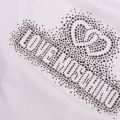 Womens Optical White Crystal Logo S/s T Shirt 57934 by Love Moschino from Hurleys