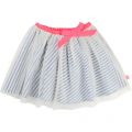 Girls Blue Striped Net Skirt