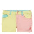 Girls Yellow Multi Patchwork Shorts 55744 by Billieblush from Hurleys
