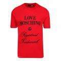 Mens Red Registered Logo Regular Fit S/s T Shirt 47865 by Love Moschino from Hurleys