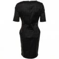 Womens Black Jacquard Shimmer Dress