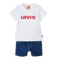 Baby White Logo S/s T Shirt & Shorts Set 38634 by Levi's from Hurleys