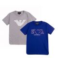 Boys Navy 2 Pack S/s T Shirts 82142 by Emporio Armani from Hurleys