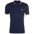 Mens Navy Tipped S/s Polo Shirt 64175 by Pretty Green from Hurleys