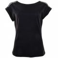 Womens Blue Mesh Detail S/s Tee Shirt 71019 by Armani Jeans from Hurleys