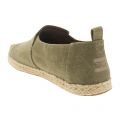 Mens Olive Washed Canvas Espadrilles 8610 by Toms from Hurleys