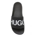Mens Black Match Slides 57320 by HUGO from Hurleys