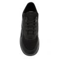 Mens Black Titanium_Runn Leather Mix Trainers 88698 by BOSS from Hurleys