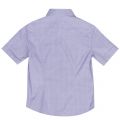 Boys Blue Tonal Check S/s Shirt 38030 by Emporio Armani from Hurleys