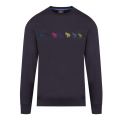 Mens Navy Embroidered Zebras Regular Fit Sweat Top 48628 by PS Paul Smith from Hurleys