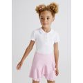 Girls White Ribbed Bow S/s Polo Shirt 106339 by Mayoral from Hurleys