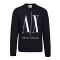 Mens Navy Icon Logo Sweat Top 91892 by Armani Exchange from Hurleys