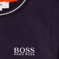 Boys Navy Tipped Crew Sweat Top 65438 by BOSS from Hurleys