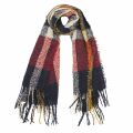 Womens Claret/Navy Ridley Boucle Check Scarf 79826 by Barbour from Hurleys