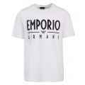 Mens White Large Logo S/s T Shirt 55557 by Emporio Armani from Hurleys
