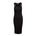 Womens Black Buckle Detail Rib Midi Dress 51206 by Versace Jeans Couture from Hurleys
