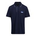 Mens Navy Paul Batch Slim Fit S/s Polo Shirt 100756 by BOSS from Hurleys