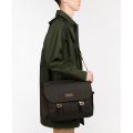 Mens Olive Essential Wax Messenger Bag 97053 by Barbour from Hurleys