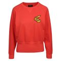 Anglomania Womens Red Boxy Orb Crew Sweat Top 36335 by Vivienne Westwood from Hurleys