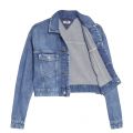Womens Mid Blue Cropped Denim Jacket 58101 by Tommy Jeans from Hurleys