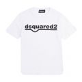 Boys White Branded Line S/s T Shirt 92838 by Dsquared2 from Hurleys
