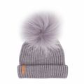Womens Grey/Grey White Wool Hat With Pom 31564 by BKLYN from Hurleys