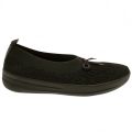 Womens All Black Uberknit™ Slip-On Ballerina Shoes 15466 by FitFlop from Hurleys