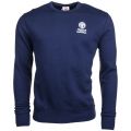 Mens Navy Small Logo Crew Sweat Top 66171 by Franklin + Marshall from Hurleys
