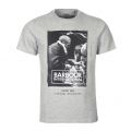 Mens Grey Marl Mechanic Steve S/s T Shirt 95591 by Barbour Steve McQueen Collection from Hurleys