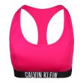 Womens Royal Pink Curve Logo Bralette Bikini Top 105260 by Calvin Klein from Hurleys
