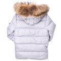 Girls Souris Authentic Fur Hooded Shiny Jacket (8yr+)