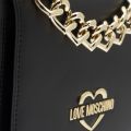 Womens Black Heart Chain Small Crossbody Bag 57901 by Love Moschino from Hurleys