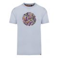 Mens Blue Paisley Logo S/s T Shirt 49250 by Pretty Green from Hurleys