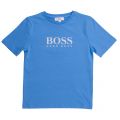 Boss Boys Blue Big Logo S/s Tee Shirt 7482 by BOSS from Hurleys