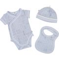 Baby Pale Blue Newborn Bodysuit Bib & Hat 38206 by BOSS from Hurleys