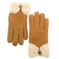 Womens Chestnut Classic Bow Shorty Gloves 67660 by UGG from Hurleys