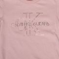 Girls Delicate Rose Monogram Outline Slim S/s T Shirt 99143 by Calvin Klein from Hurleys
