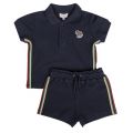 Baby Night Blue Zebra Polo + Shorts Set 101610 by Paul Smith Junior from Hurleys