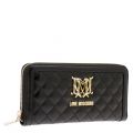 Womens Black Quilted Logo Purse 35163 by Love Moschino from Hurleys