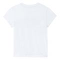Girls White Shiny Logo S/s T Shirt