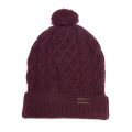 Mens Merlot Cable Knit Beanie Hat 12363 by Barbour from Hurleys