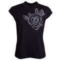 Womens Black Rose Printed S/s T Shirt 70293 by Armani Jeans from Hurleys