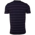 Mens Navy Birdseye Stripe S/s Tee Shirt 56612 by Lyle and Scott from Hurleys